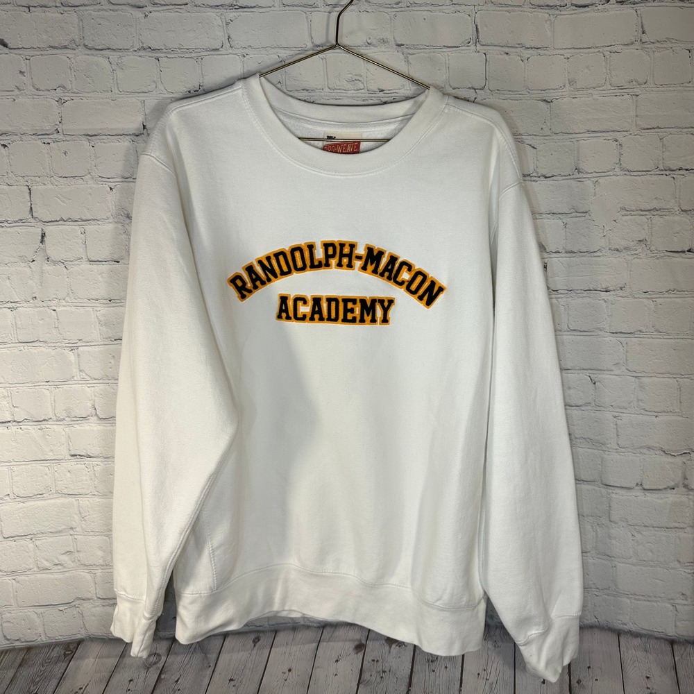 MV Sport Pro-Weave Randolph-Macon Academy Sweatshirt White Medium 496